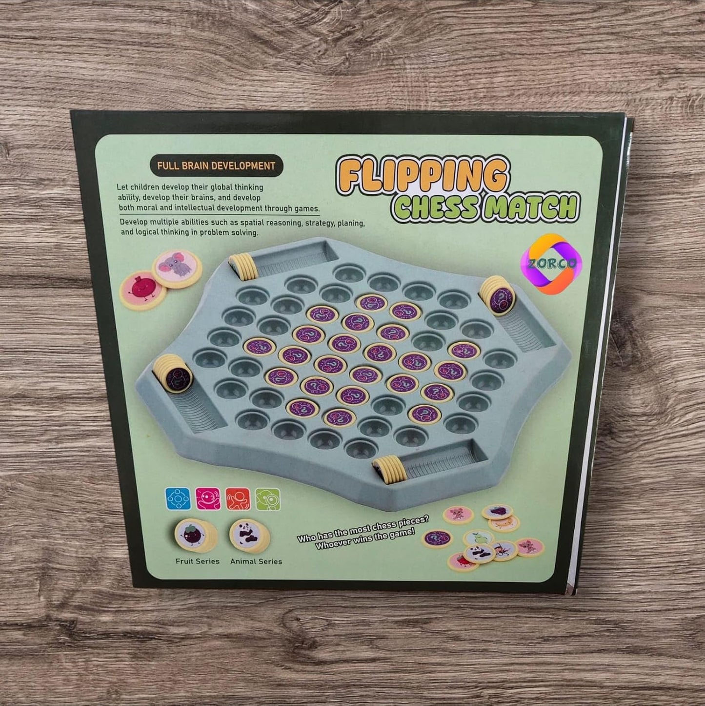 Flipping Chess Match Educational Board Game