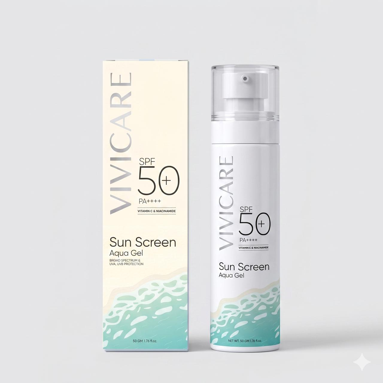 Vivicare SPF 50+Sun Screen Aqua Gel 50gram