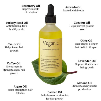 Veganic Natural Hair Growth Oil (Pack Of 1)